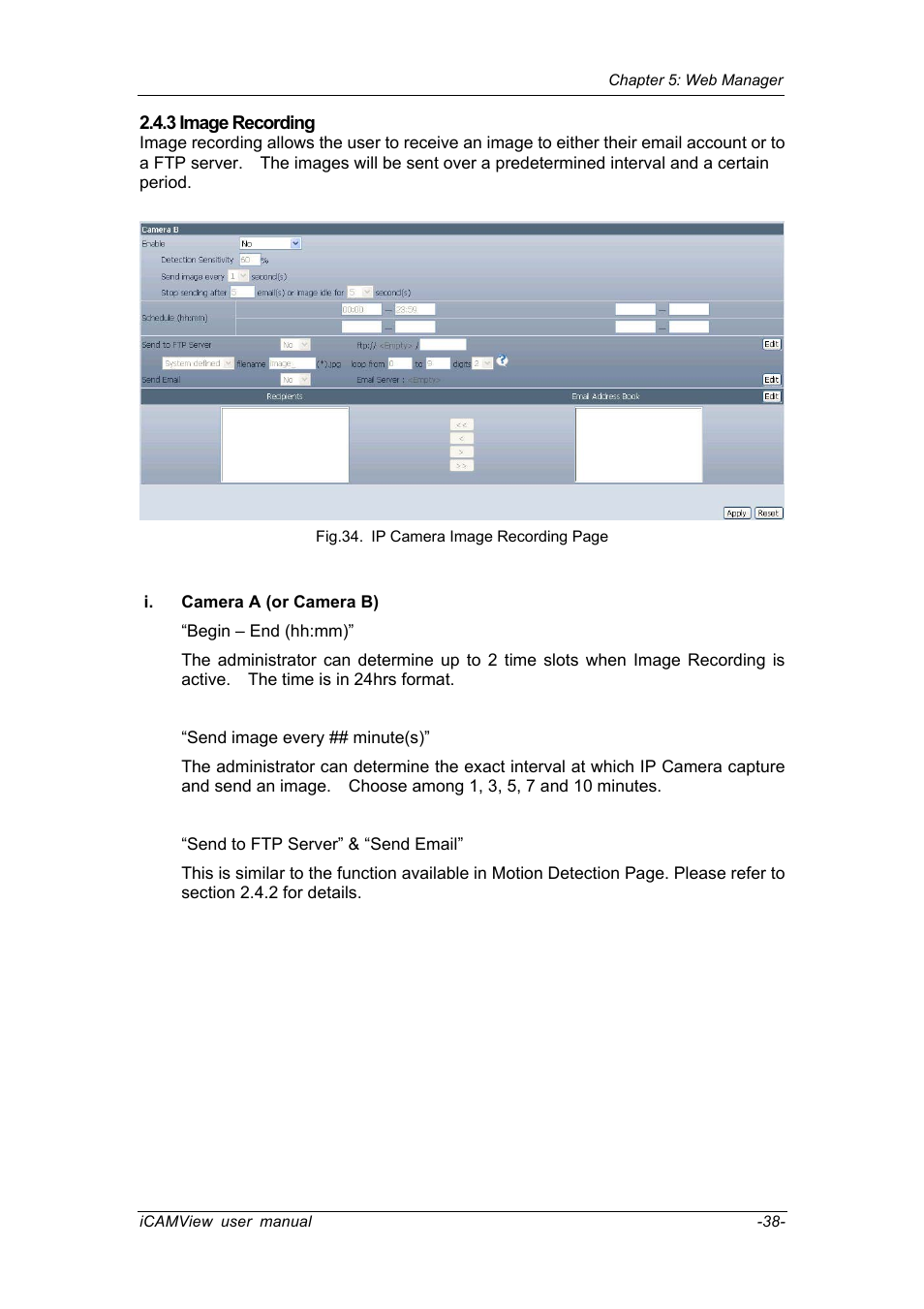 3 image recording | Chenbro IP CAMERA 050862 User Manual | Page 41 / 90