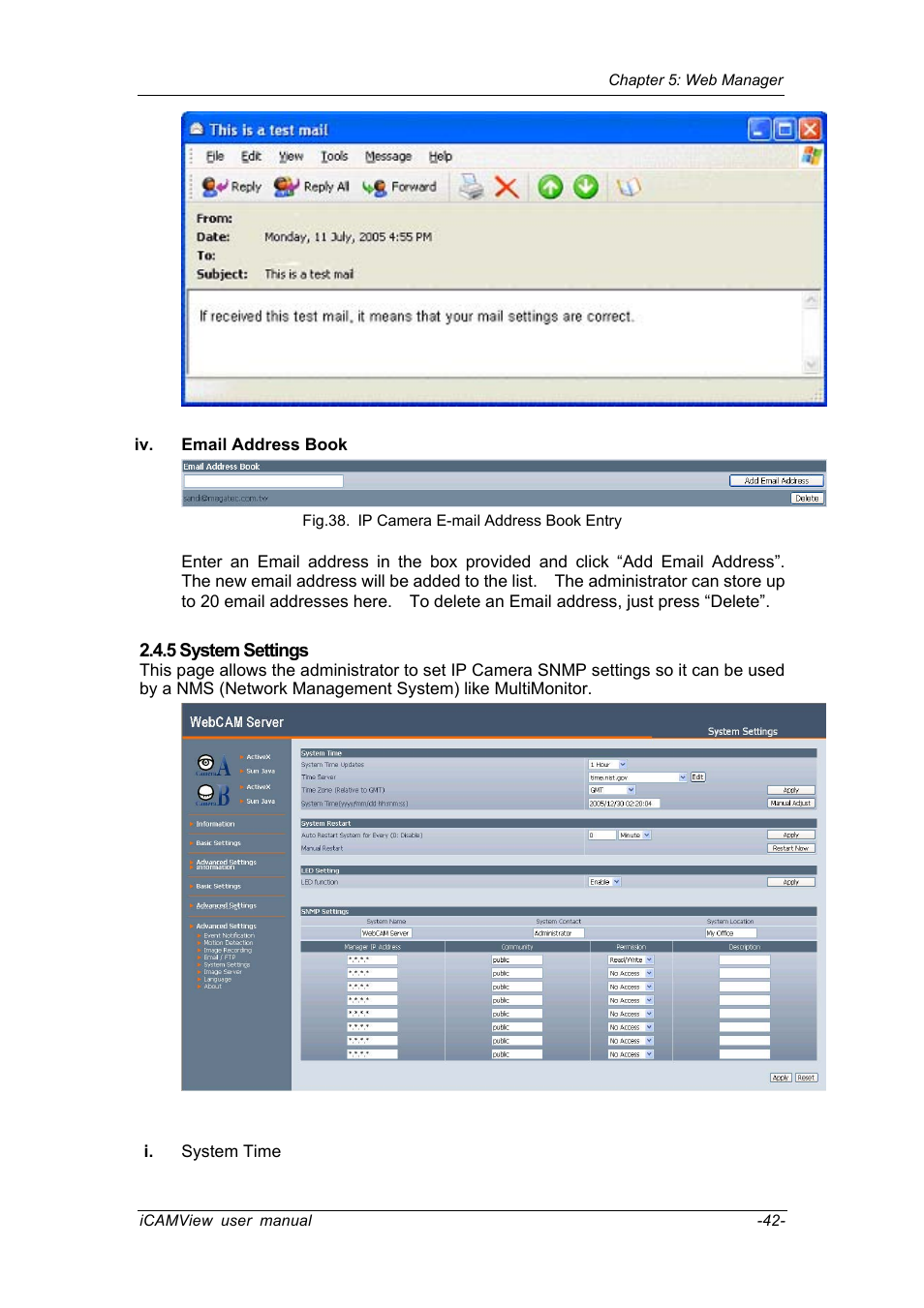 5 system settings | Chenbro IP CAMERA 050862 User Manual | Page 45 / 90