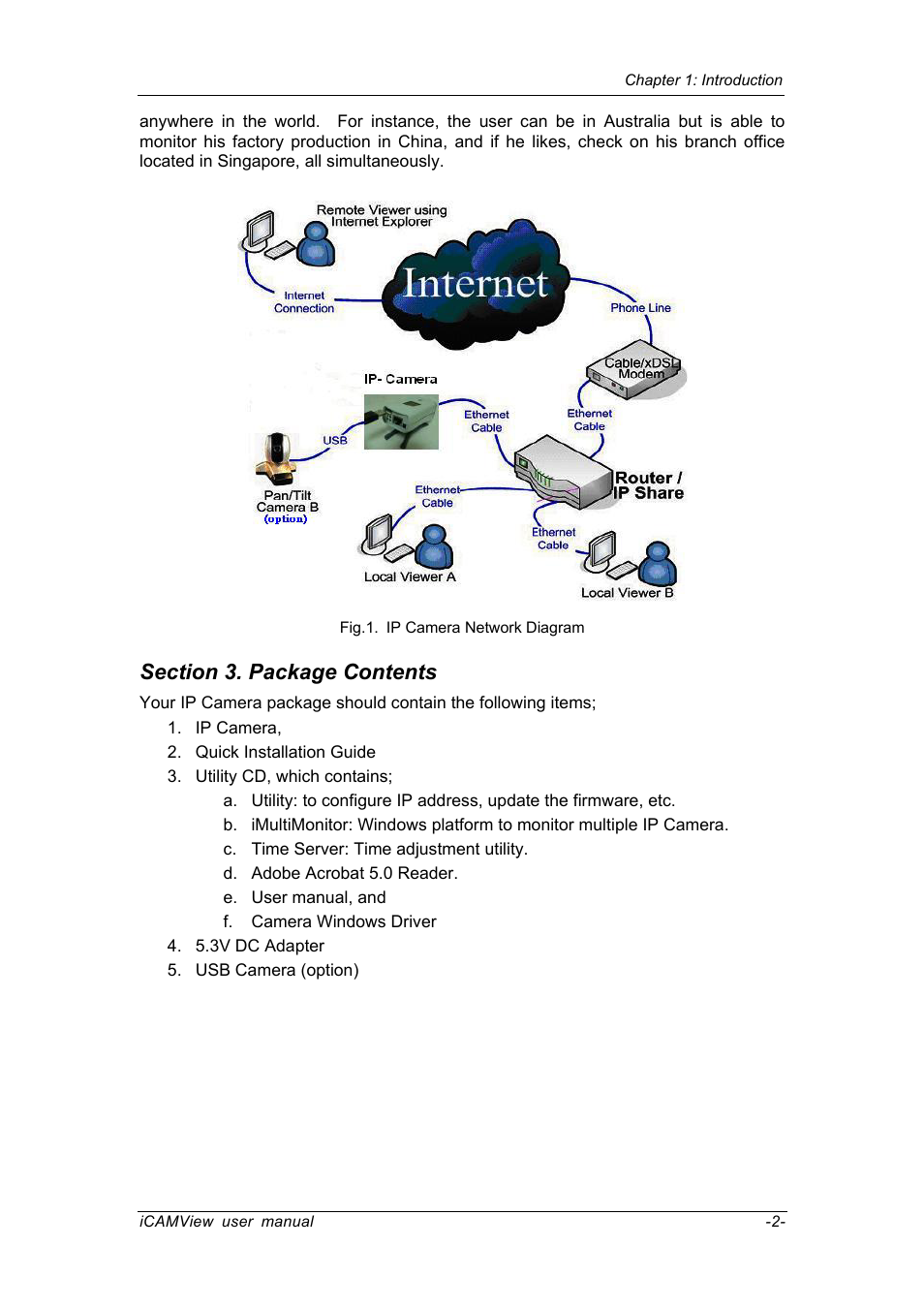 Section 3. package contents | Chenbro IP CAMERA 050862 User Manual | Page 5 / 90
