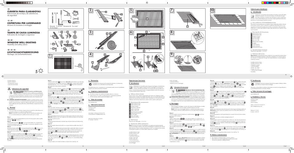 Powerfix Window Well Grating User Manual | 2 pages