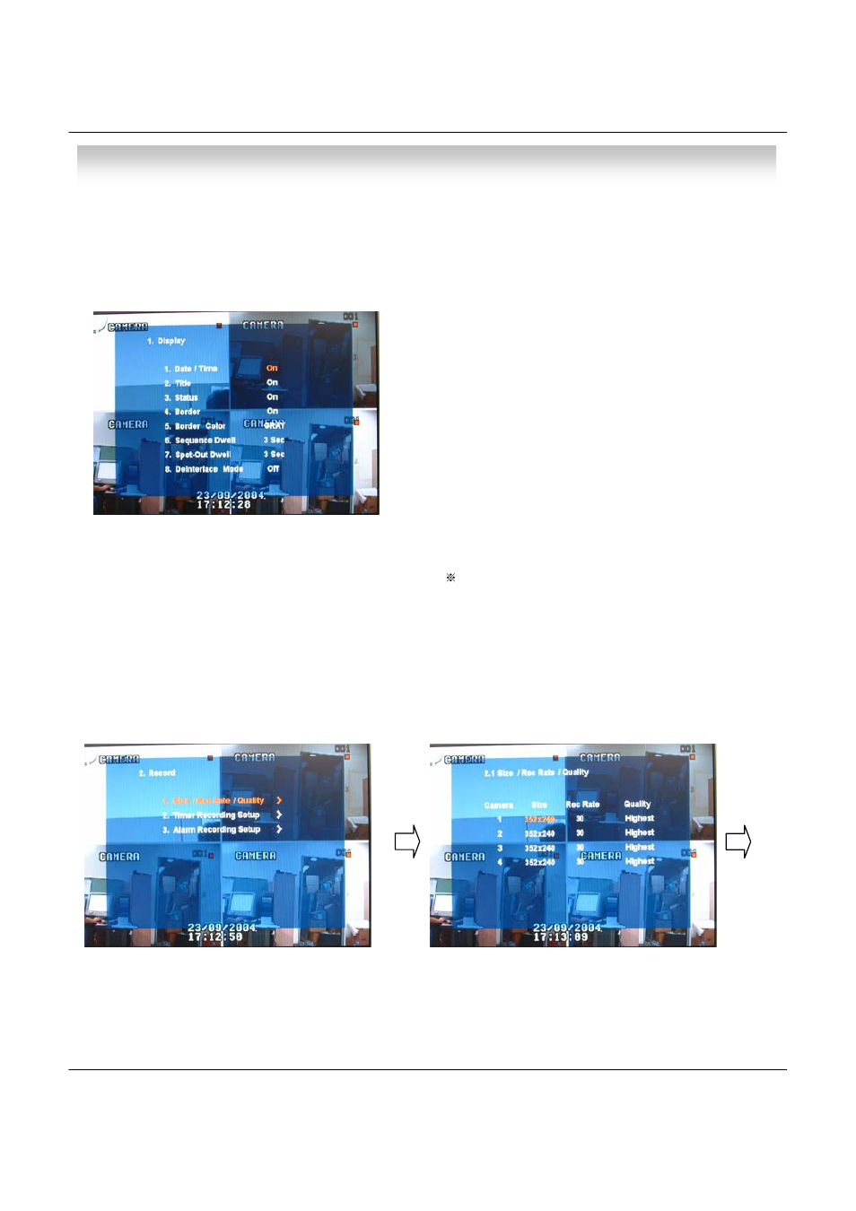 Menu, Record, Display | deXlan 047200 User Manual | Page 19 / 48