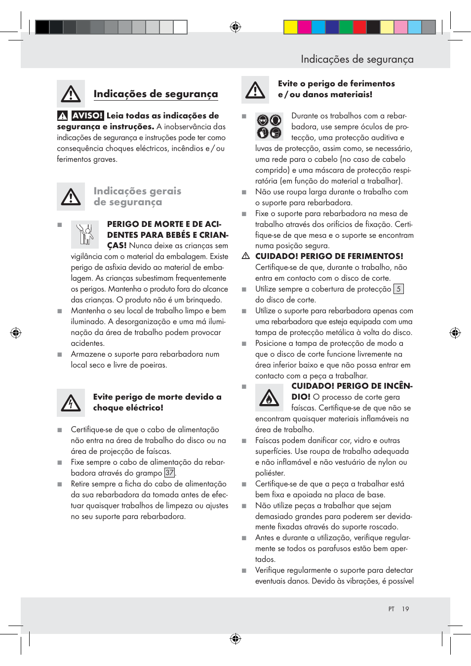 Indicações de segurança | Powerfix Z15003 User Manual | Page 19 / 37