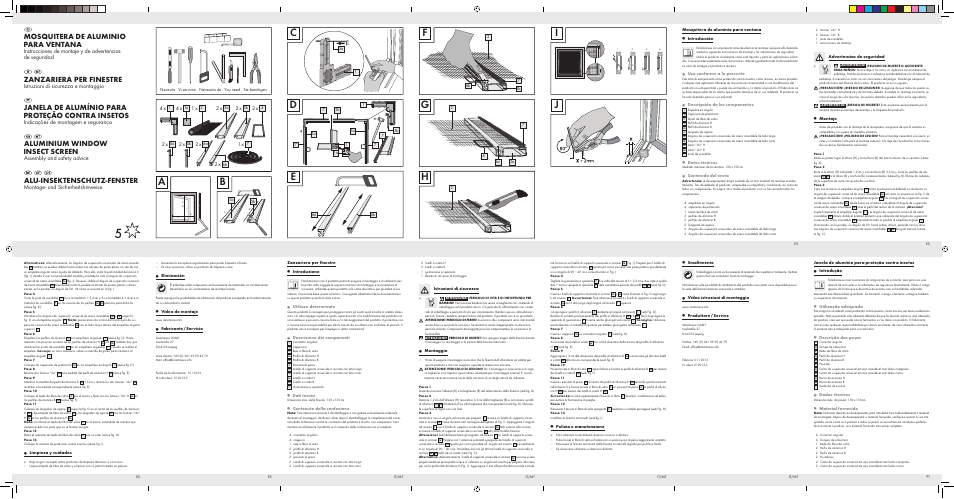 Powerfix Aluminium Window  Insect Screen User Manual | 2 pages