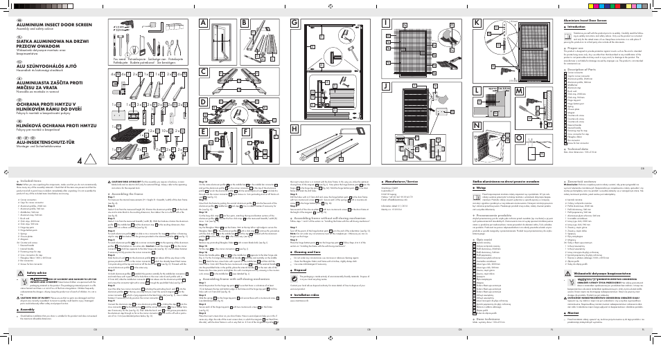 Powerfix Aluminium Insect Door Screen User Manual | 4 pages