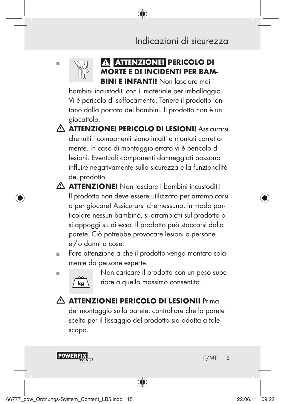 Indicazioni di sicurezza | Powerfix Z30943A User Manual | Page 13 / 33