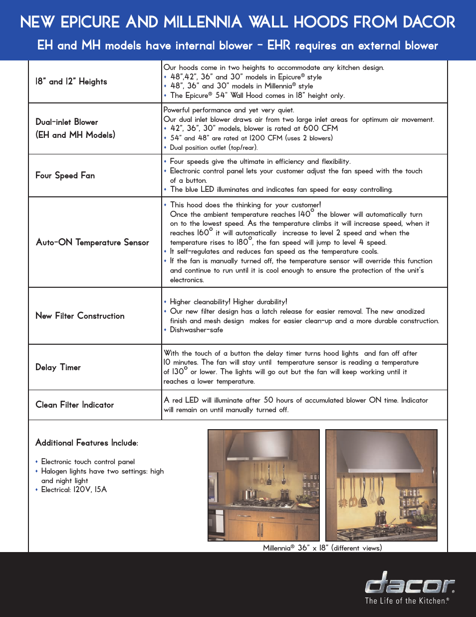 Dacor EHR4818SCH User Manual | 2 pages