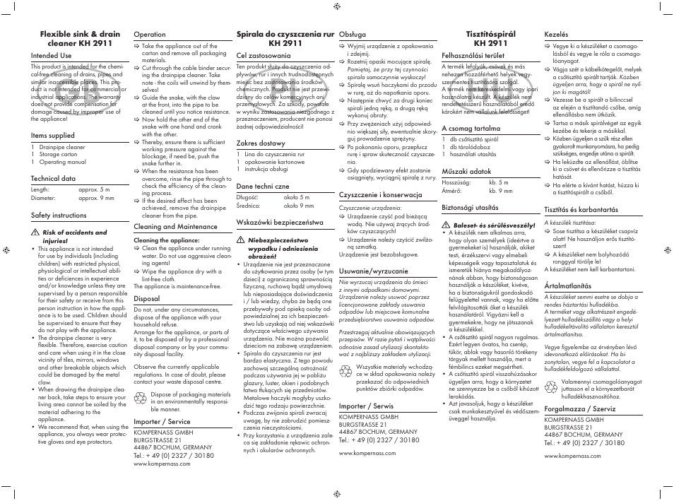 Powerfix KH 2911 User Manual | 2 pages