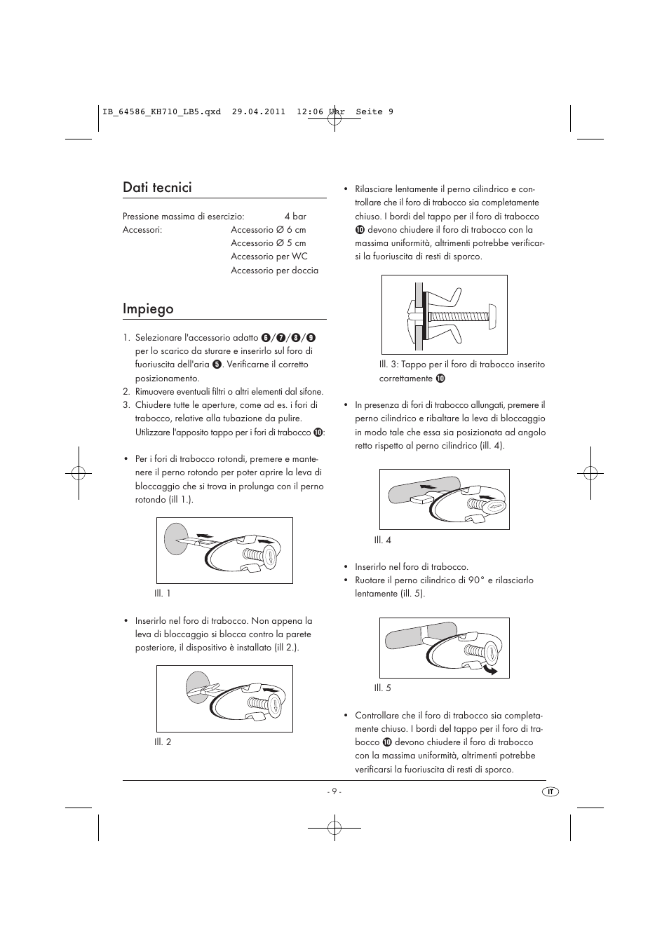 Dati tecnici, Impiego | Powerfix KH 710 User Manual | Page 11 / 31