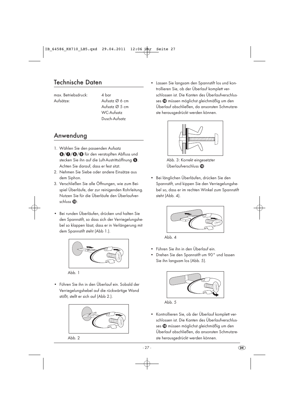 Technische daten, Anwendung | Powerfix KH 710 User Manual | Page 29 / 31