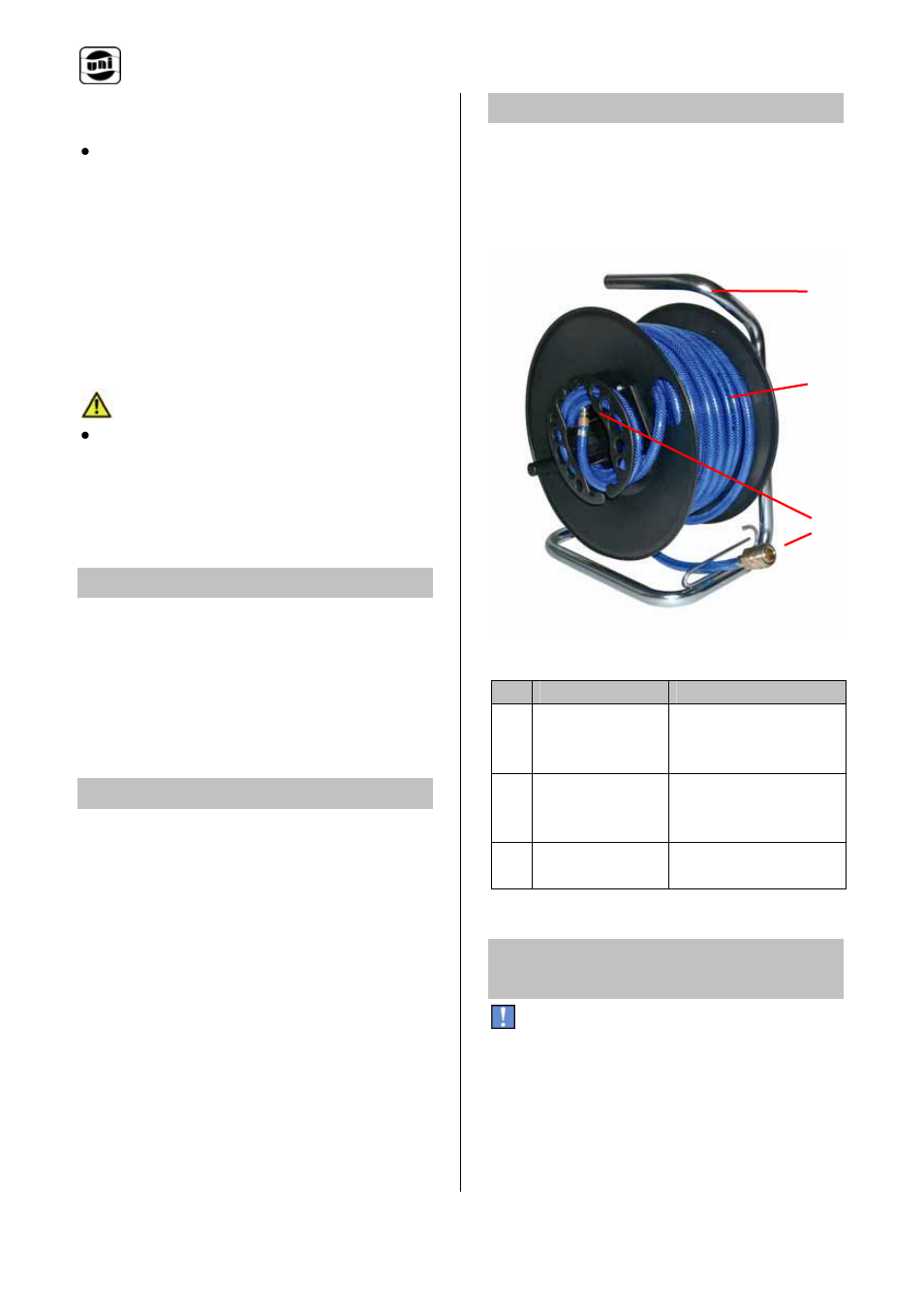 Slangvinda för tryckluft se, 4 innehåll, 5 tekniska data | 6 produktöversikt, 7 idrifttagning och användning | Powerfix Air Compressor Hose Reel User Manual | Page 47 / 97