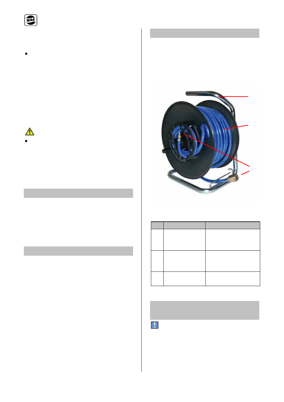 Trykluftslange-tromle dk, 4 leveringsomfang, 5 tekniske data | 6 produktoversigt, 7 ibrugtagning og betjening | Powerfix Air Compressor Hose Reel User Manual | Page 59 / 97