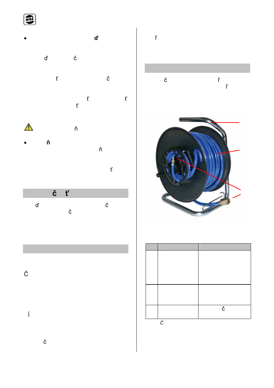 Bubon s pneumatickou hadicou sk, 4 sú časť dodávky, 5 technické údaje | 6 popis výrobku | Powerfix Air Compressor Hose Reel User Manual | Page 71 / 97