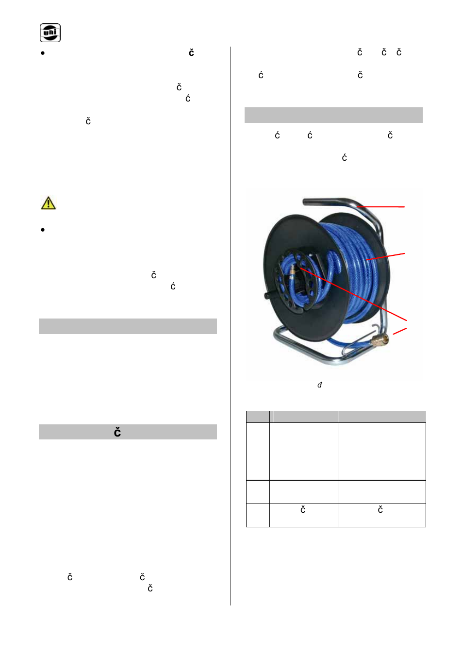 Bubanj s pneumatskim crijevom hr, 4 sadržaj isporuke, 5 tehni čki podaci | 6 pregled proizvoda | Powerfix Air Compressor Hose Reel User Manual | Page 77 / 97