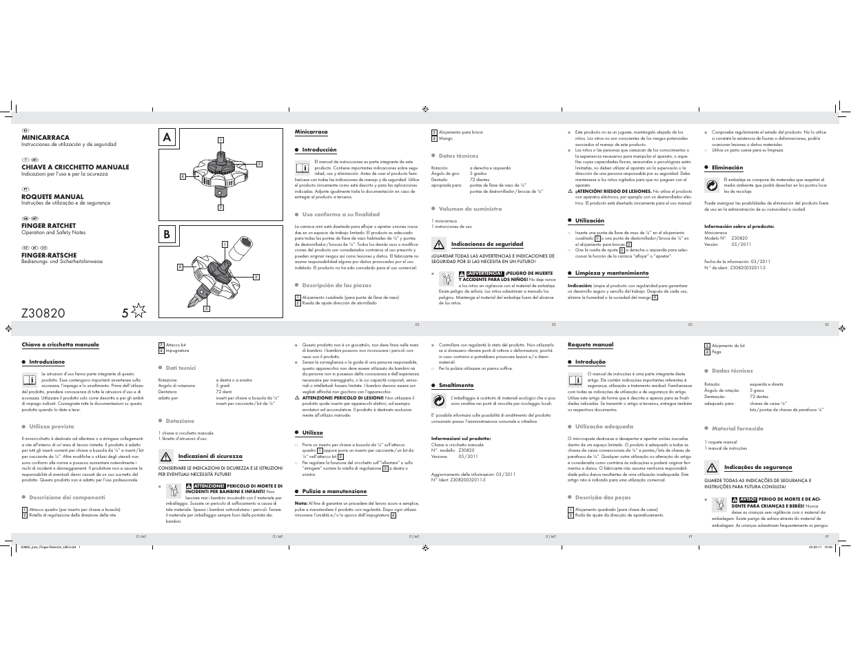 Powerfix Z30820 User Manual | 2 pages