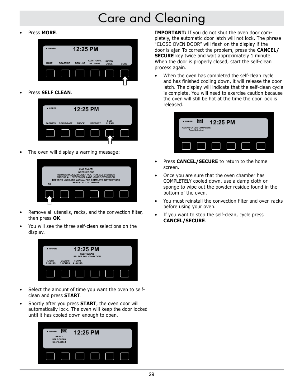 Care and cleaning, 25 pm | Dacor DISCOVERY EO User Manual | Page 31 / 40