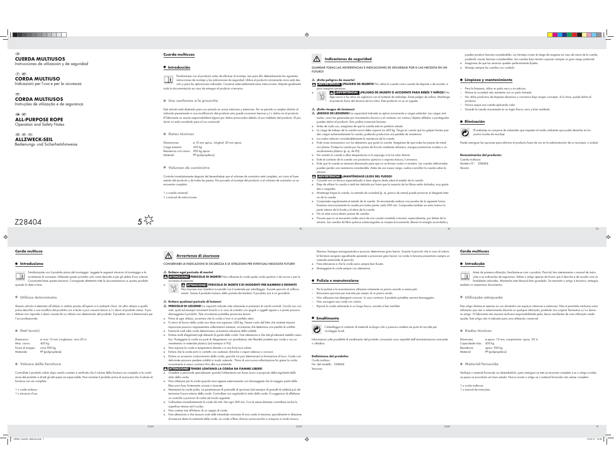 Powerfix Z28404 User Manual | 2 pages