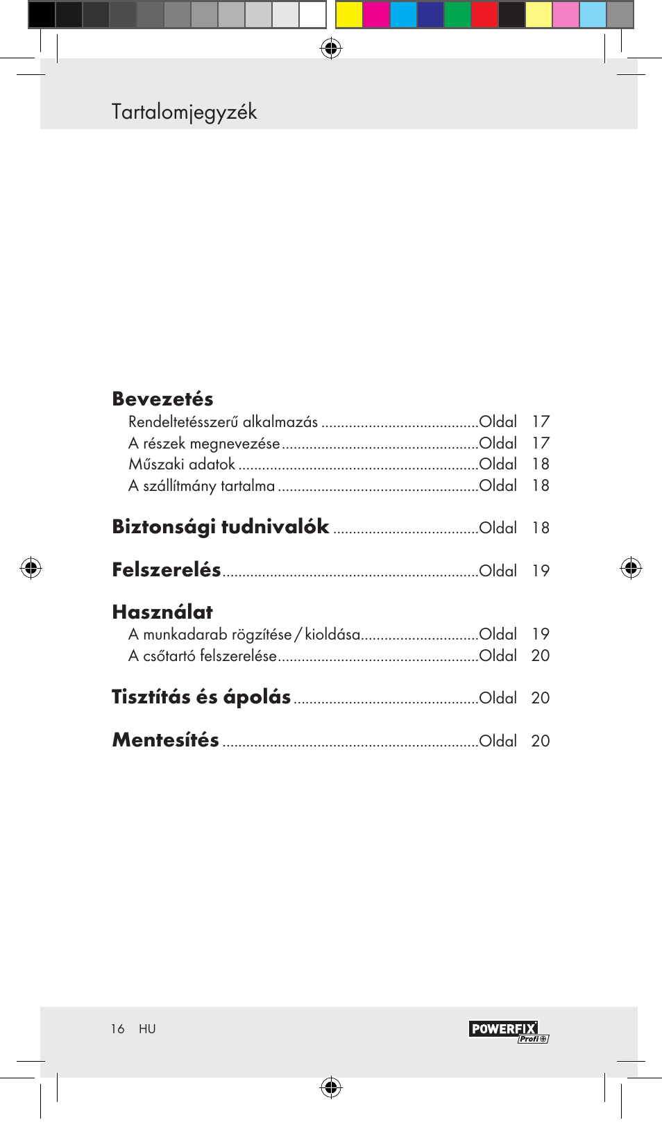 Tartalomjegyzék | Powerfix VACUUM BASE VICE A User Manual | Page 14 / 43