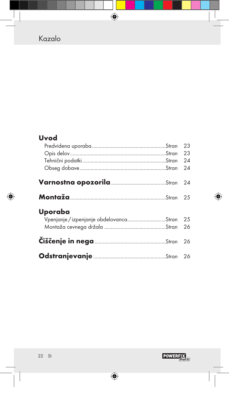 Kazalo | Powerfix VACUUM BASE VICE A User Manual | Page 20 / 43