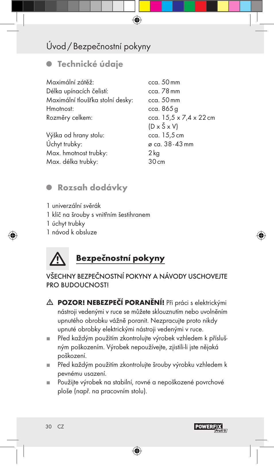 Úvod / bezpečnostní pokyny, Technické údaje, Rozsah dodávky | Bezpečnostní pokyny | Powerfix VACUUM BASE VICE A User Manual | Page 28 / 43