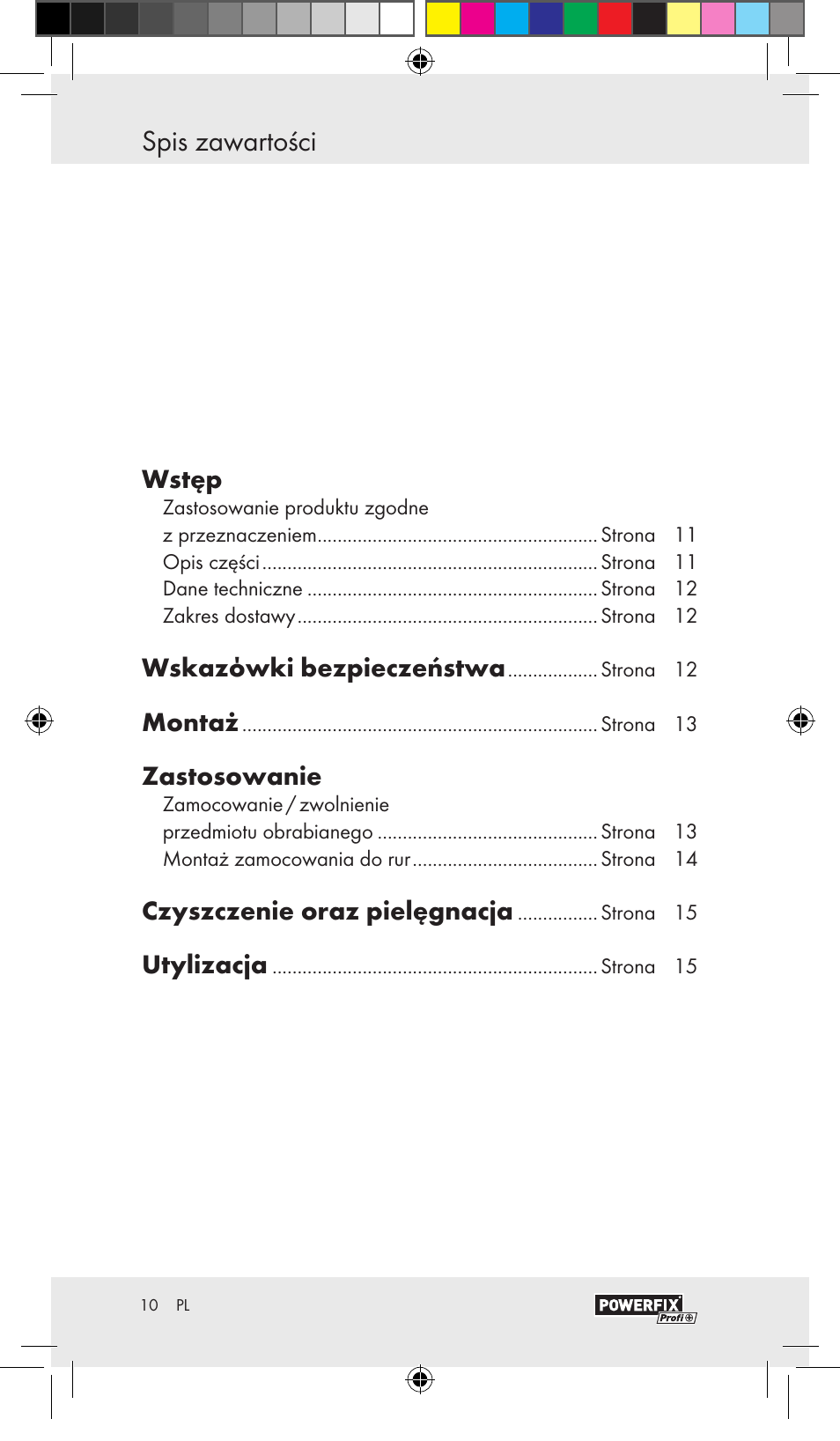 Spis zawartości | Powerfix VACUUM BASE VICE A User Manual | Page 8 / 43