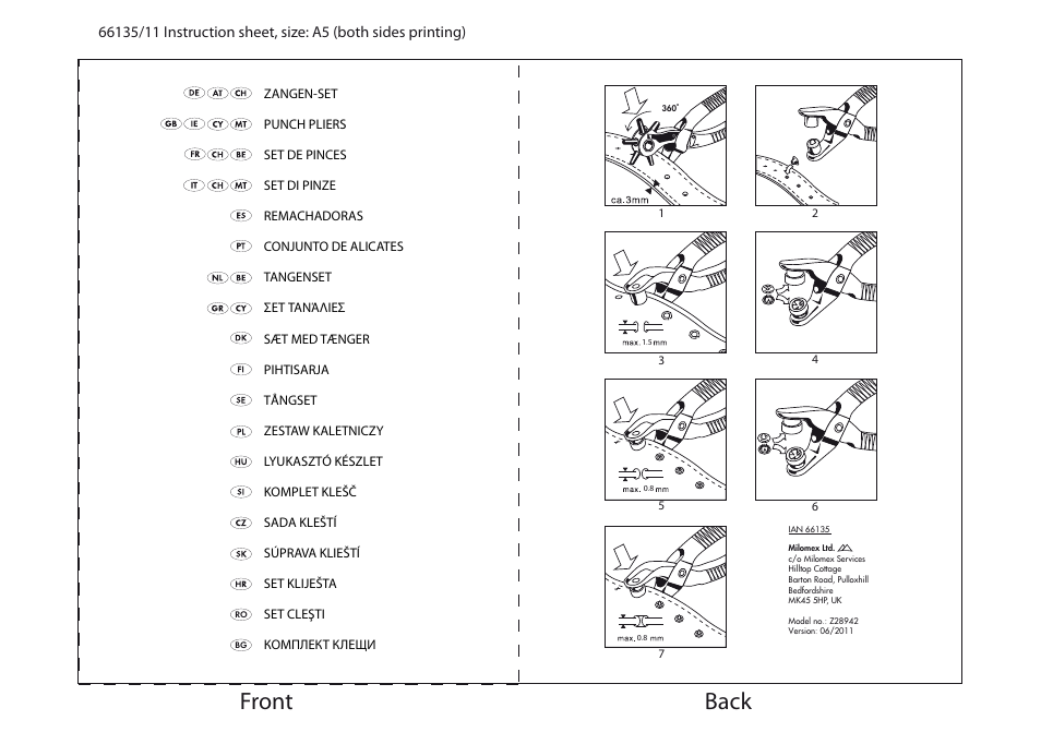 Powerfix Z28942 User Manual | 1 page