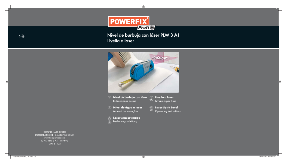 Powerfix PLW 3 A1 User Manual | 42 pages