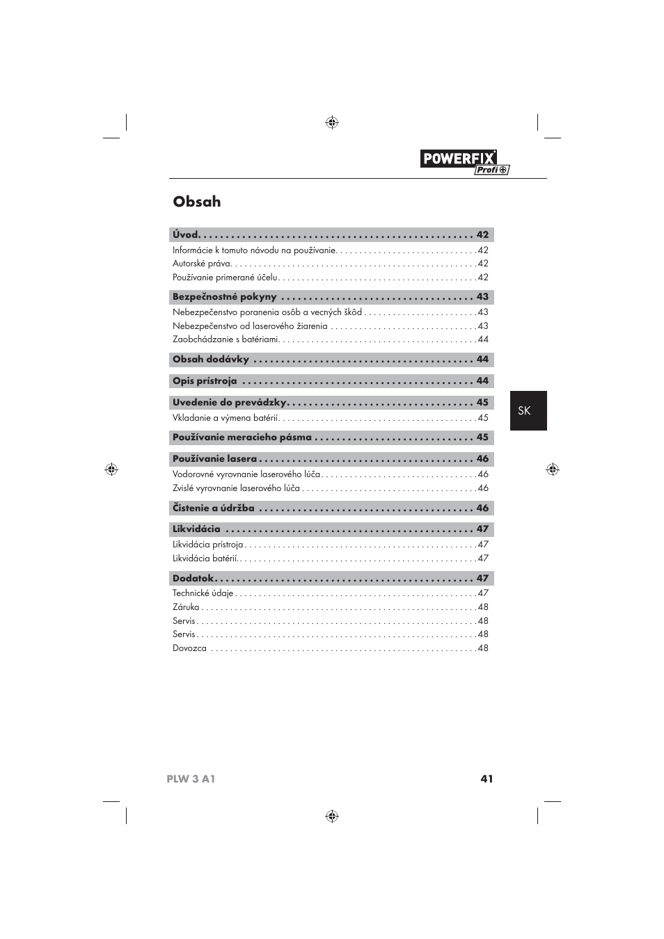 Powerfix PLW 3 A1 User Manual | Page 43 / 58