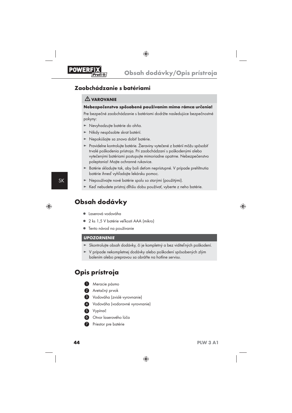 Powerfix PLW 3 A1 User Manual | Page 46 / 58