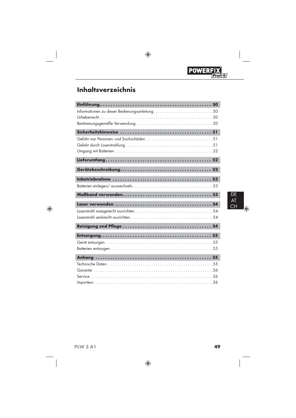 Powerfix PLW 3 A1 User Manual | Page 51 / 58