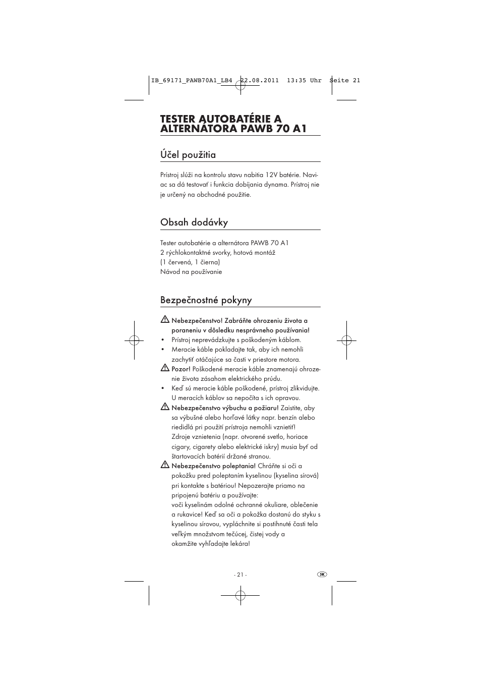 Powerfix PAWB 70 A1 User Manual | Page 23 / 30