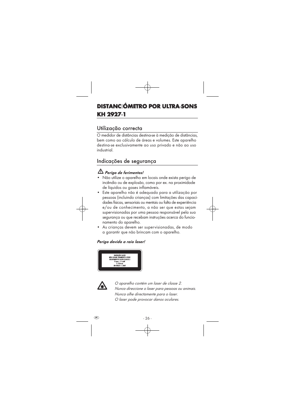 Indicações de segurança | Powerfix KH 2927-1 User Manual | Page 28 / 62