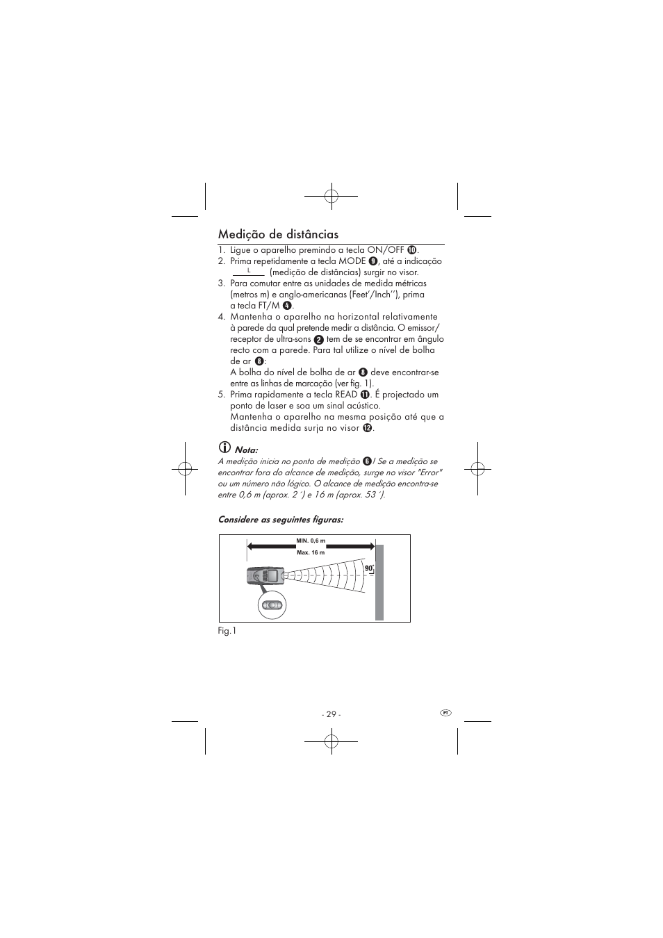 Medição de distâncias | Powerfix KH 2927-1 User Manual | Page 31 / 62