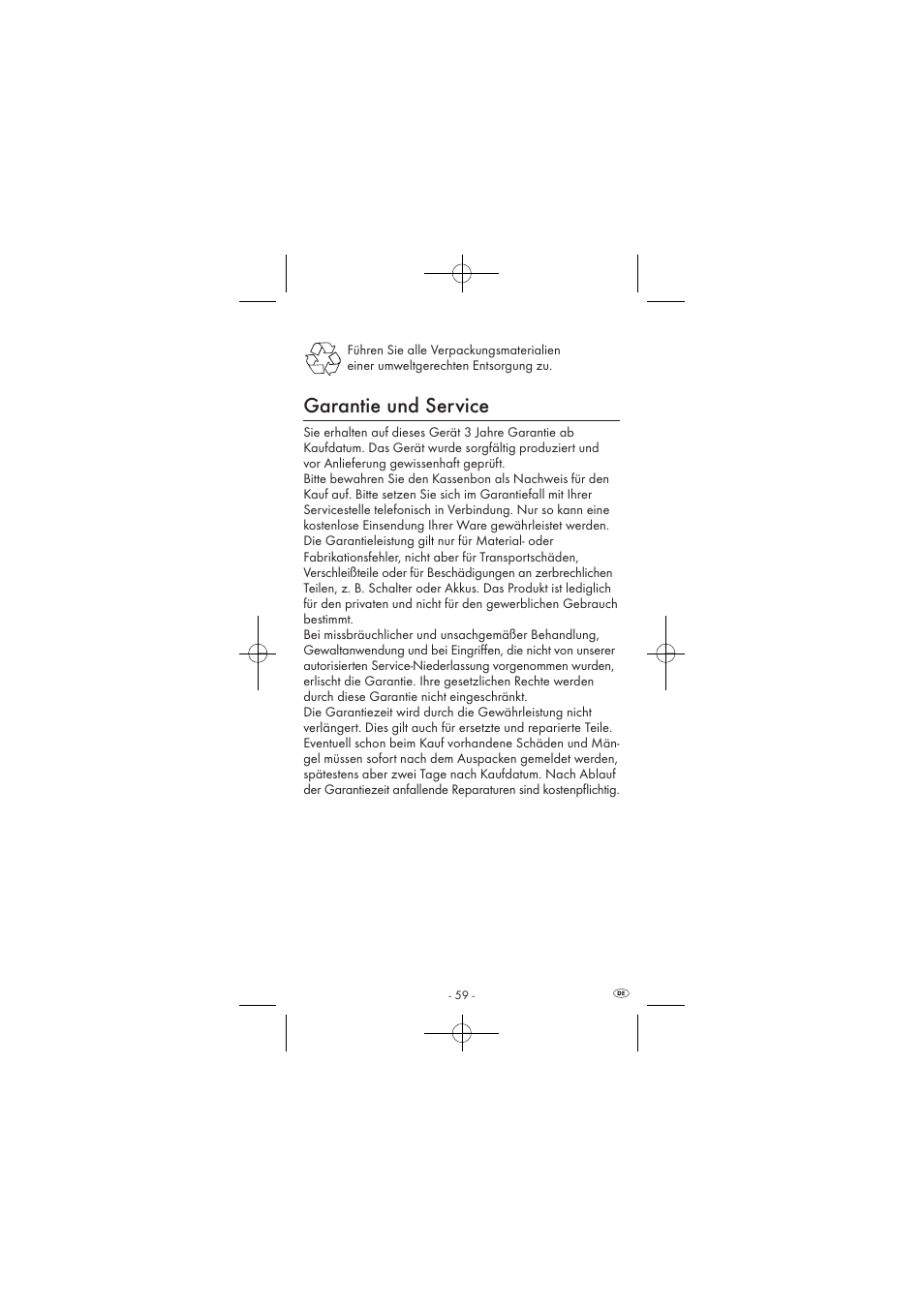 Garantie und service | Powerfix KH 2927-1 User Manual | Page 61 / 62