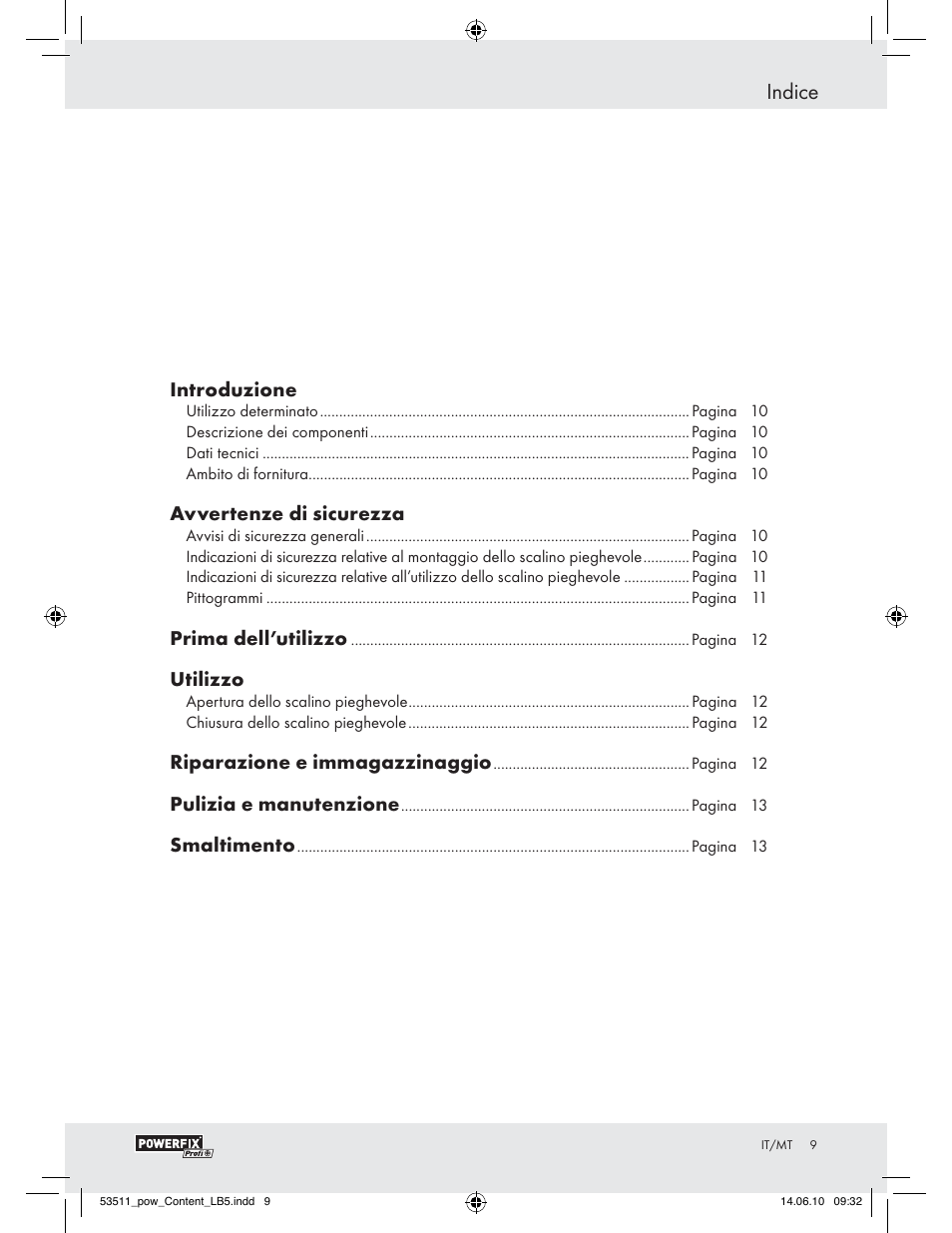 Indice | Powerfix Z29815 User Manual | Page 7 / 26