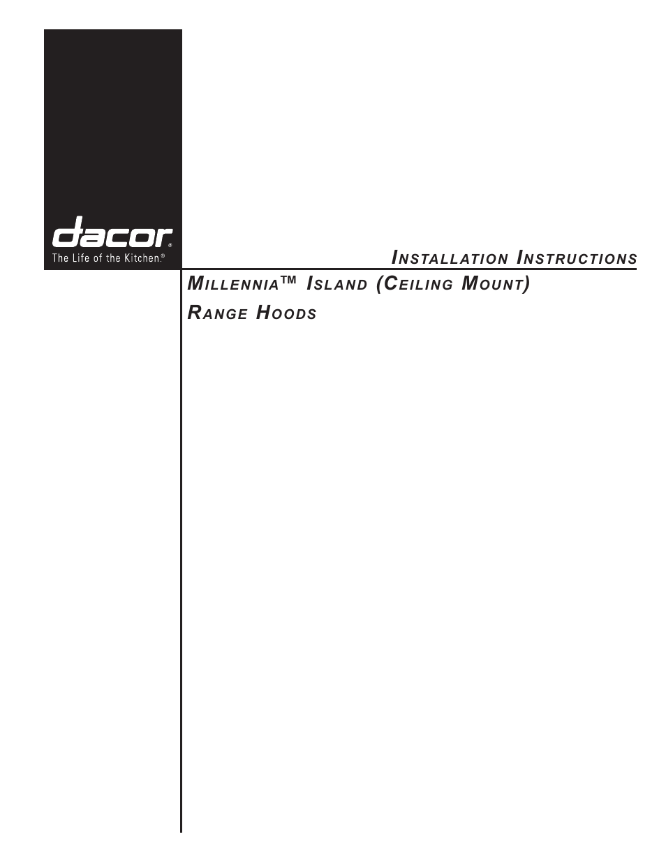 Dacor DHI361 User Manual | 16 pages