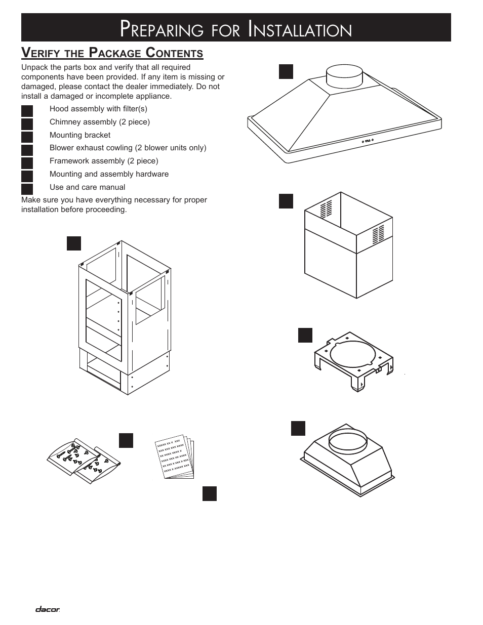 Reparing, Nstallation | Dacor DHI361 User Manual | Page 6 / 16