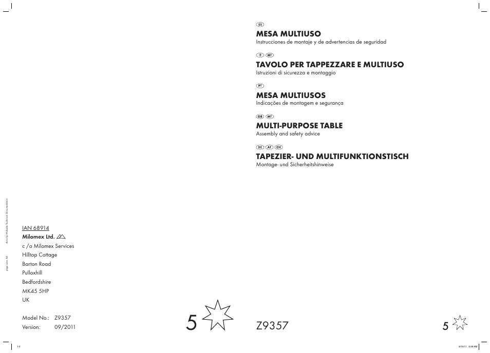 Powerfix Z9357 User Manual | 6 pages