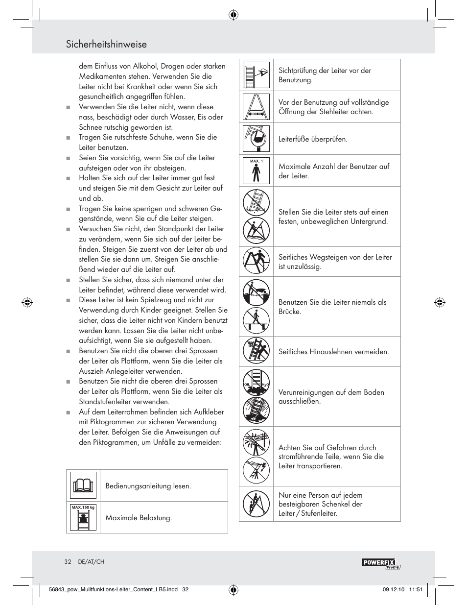 Sicherheitshinweise | Powerfix Z30473 User Manual | Page 30 / 35