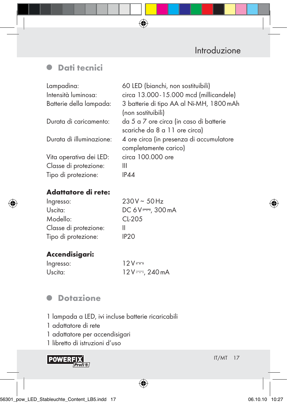 Introduzione, Dati tecnici, Dotazione | Powerfix Z30590-BS User Manual | Page 15 / 56