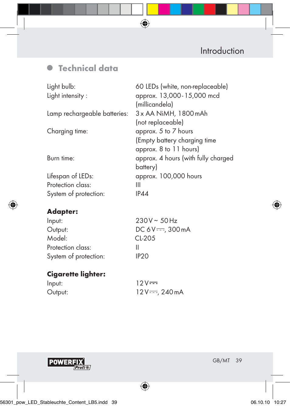 Introduction, Technical data | Powerfix Z30590-BS User Manual | Page 37 / 56