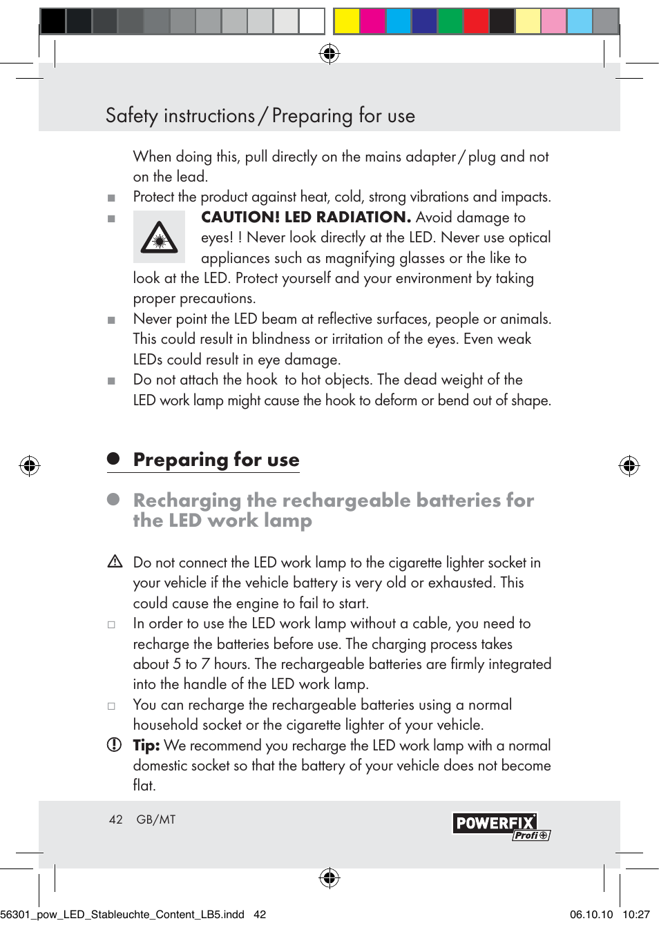 Safety instructions / preparing for use, Preparing for use | Powerfix Z30590-BS User Manual | Page 40 / 56