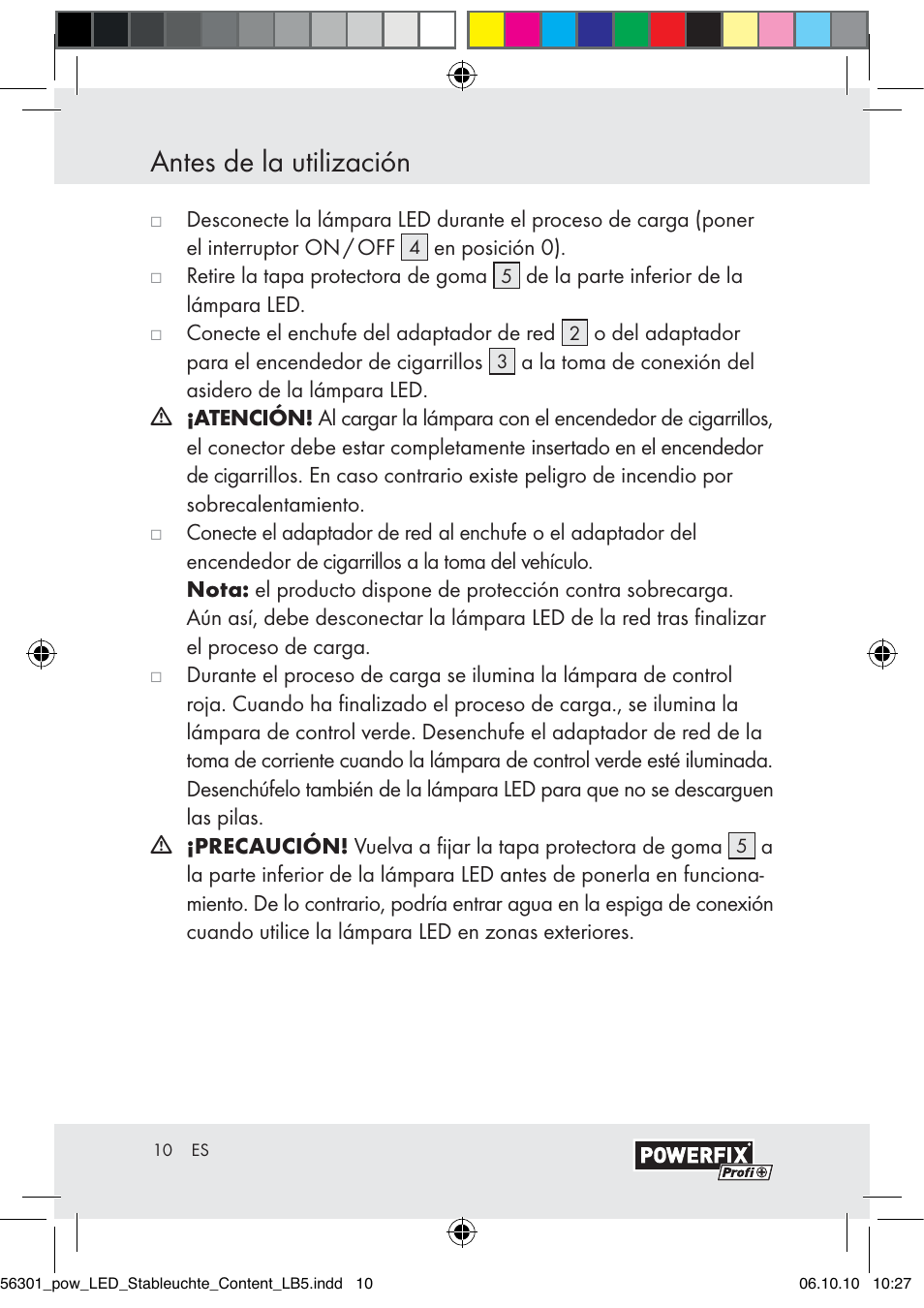 Antes de la utilización | Powerfix Z30590-BS User Manual | Page 8 / 56