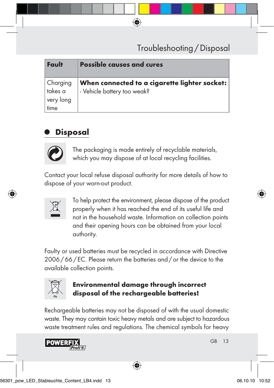 Troubleshooting / disposal, Disposal | Powerfix Z30590-BS User Manual | Page 11 / 78