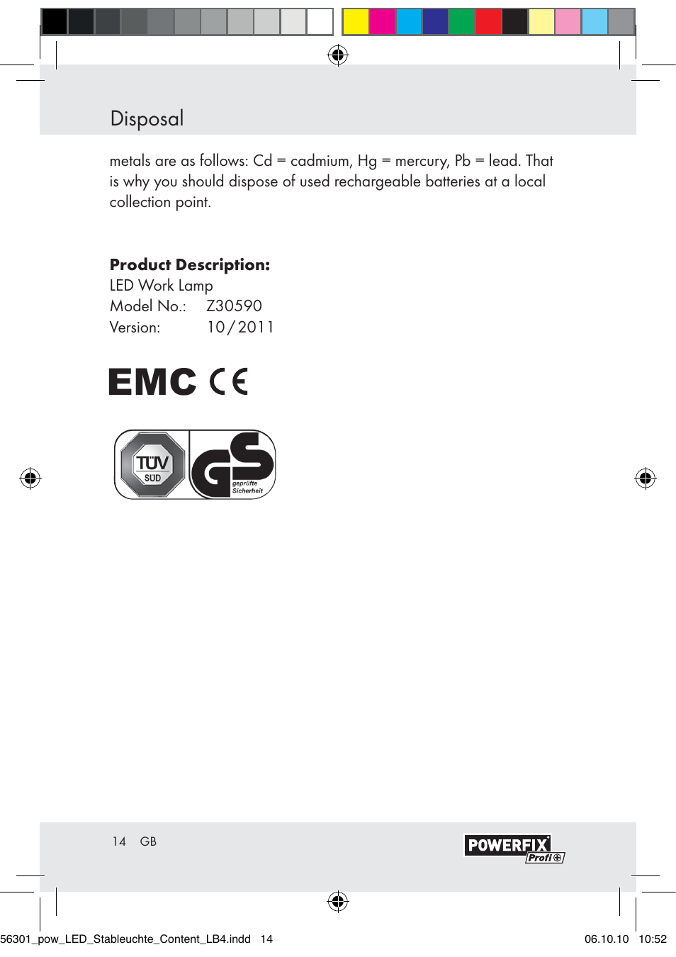 Disposal | Powerfix Z30590-BS User Manual | Page 12 / 78