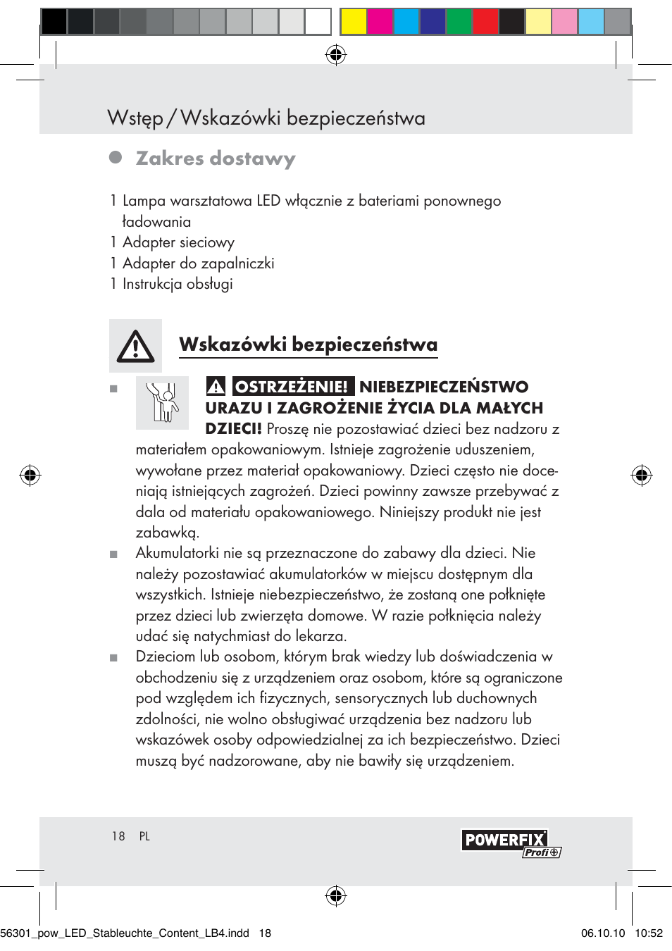 Wstęp / wskazówki bezpieczeństwa, Zakres dostawy, Wskazówki bezpieczeństwa | Powerfix Z30590-BS User Manual | Page 16 / 78