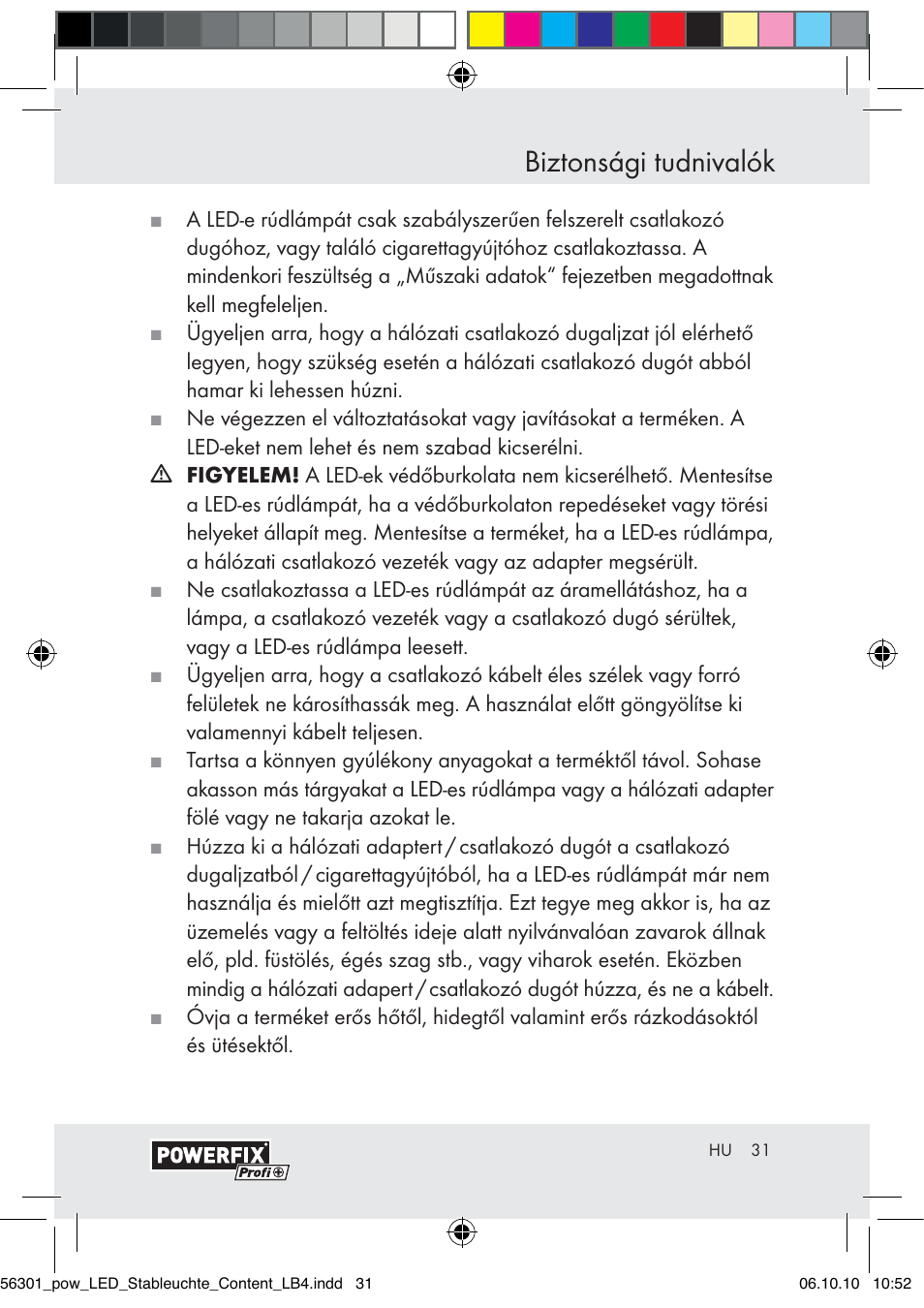 Biztonsági tudnivalók | Powerfix Z30590-BS User Manual | Page 29 / 78