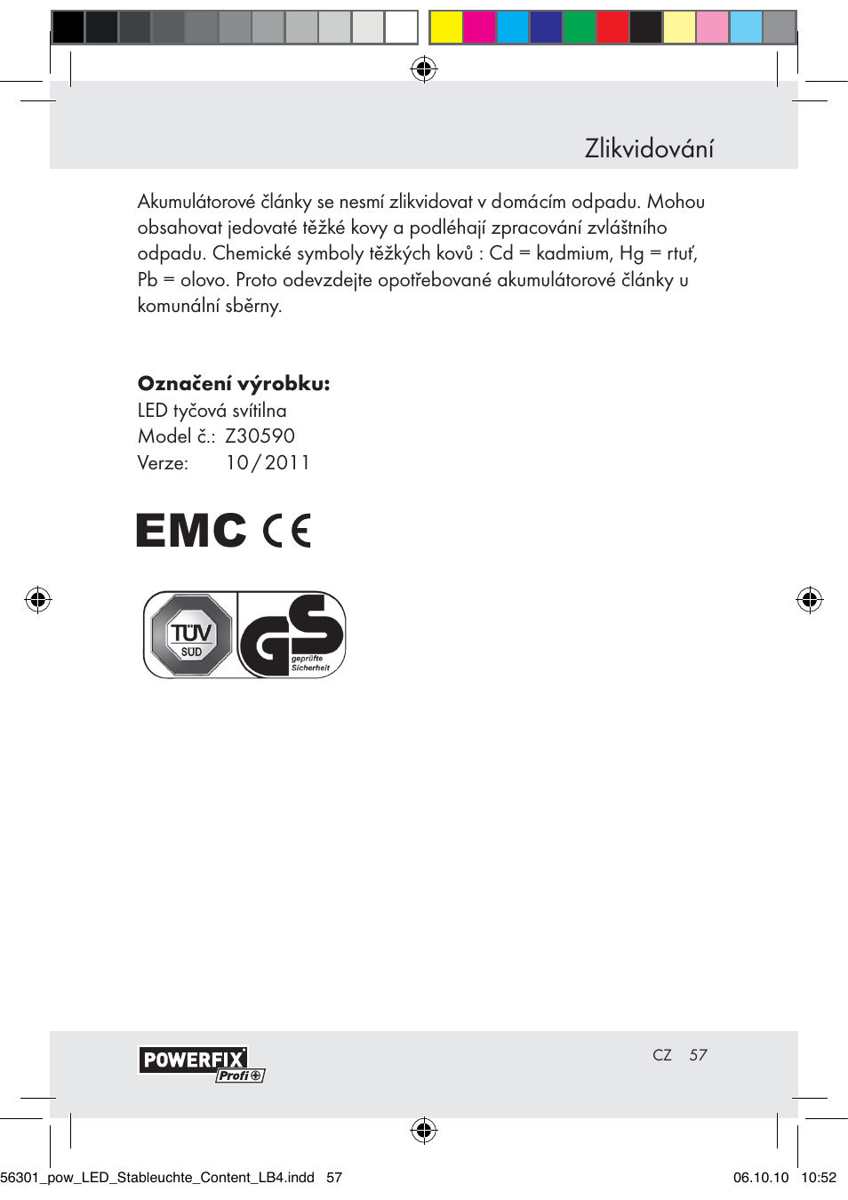 Zlikvidování | Powerfix Z30590-BS User Manual | Page 57 / 78