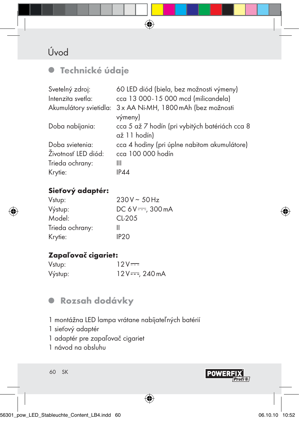 Úvod, Technické údaje, Rozsah dodávky | Powerfix Z30590-BS User Manual | Page 60 / 78