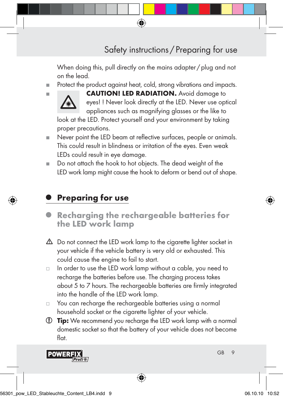 Safety instructions / preparing for use, Preparing for use | Powerfix Z30590-BS User Manual | Page 7 / 78