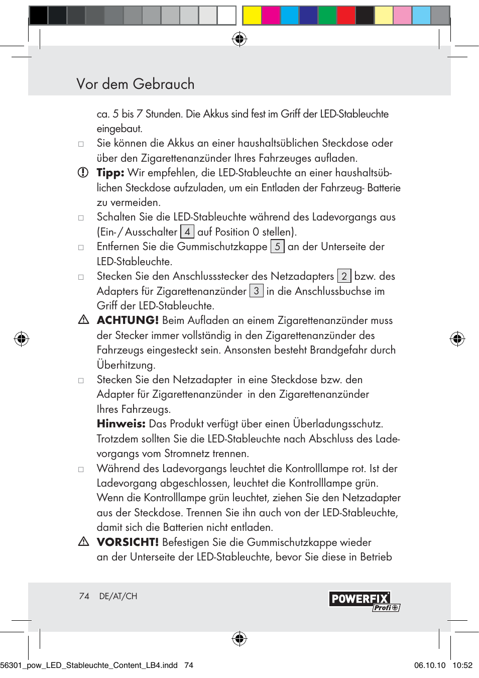Vor dem gebrauch | Powerfix Z30590-BS User Manual | Page 74 / 78